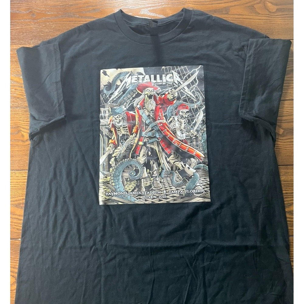 Metallica TAMPA 2025 Raymond James Stadium On June 6 2025 T-Shirt Size XL